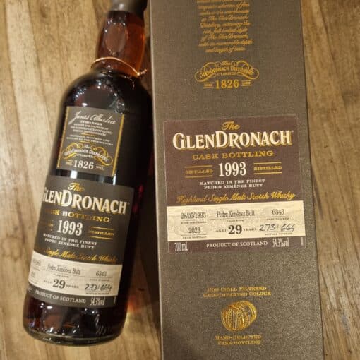 GlenDronach "Cask Bottling 1993", 29 års Cask 6343 Single Highland Malt 54,3%