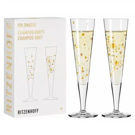 Ritzenhoff Goldnacht Champus Champagne Glas Sæt #3 #4