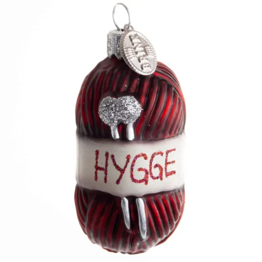 Brink Nordic Julekugle Garn Hygge Bordeaux 6 cm.