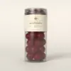 The Original Box Raspberry 250 gr The Original Box hindbær chokoladeovertrukket vingummi i rør med hvid chokolade og hindbærpulver gelatinefri 250 g